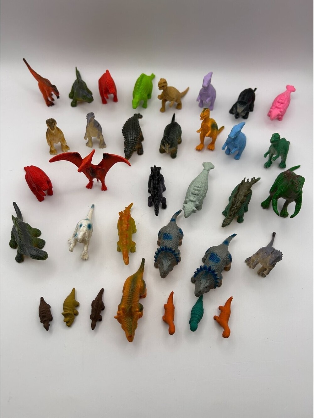 Vintage Mini Dinosaur Figures Lot of 34 Toy Prehistoric T-Rex